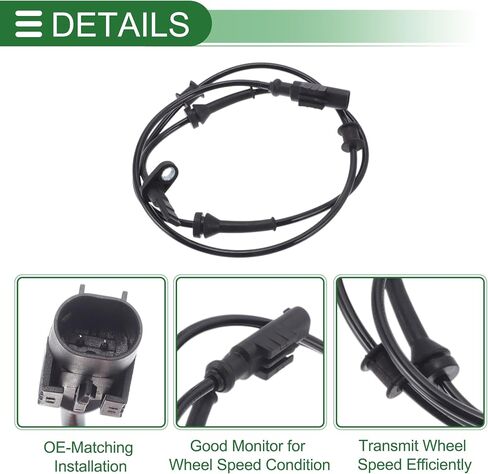ABS عجلة السرعة الاستشعار ABS الاستشعار No.68309819AC/0265004588/51965736 ل دودج ل Ram ProMaster 1500 2017-2019 1 قطعة اليسار الخلفي الأيمن الخلفي in Saudi Arabia