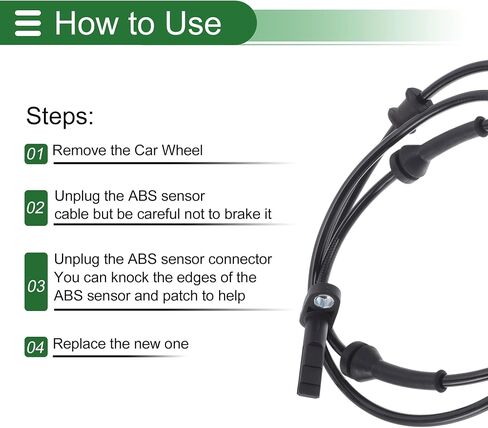 ABS عجلة السرعة الاستشعار ABS الاستشعار No.68309819AC/0265004588/51965736 ل دودج ل Ram ProMaster 1500 2017-2019 1 قطعة اليسار الخلفي الأيمن الخلفي in Saudi Arabia