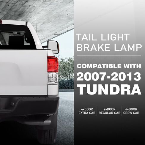 مجموعة مصابيح خلفية CHEDA مع مصابيح خلفية متوافقة مع Toyota Tundra 2007-2013 (كابينة عادية ببابين | كابينة إضافية بأربعة أبواب | كابينة طاقم بأربعة أبواب) الجانب الأيسر والأيمن زوج واحد من Pilotos Traseros Conjunto in Kuwait