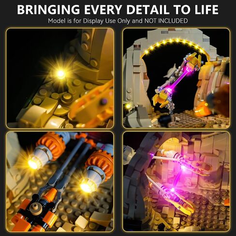 BrickSoul Led Light Kit for Lego 75352 Emperor’s Throne Room Diorama, Compatible with 75352 Lego Light Kit, Light Up Your Lego Star Wars Diorama - NO Lego Blocks Set (Classic Version) in Kuwait