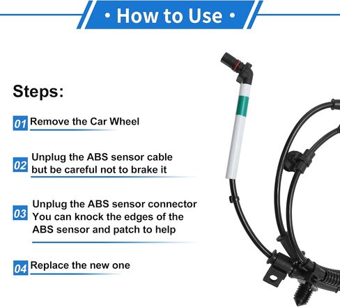 ABS Wheel Speed Sensor Front Left Right ABS Sensor Anti-Lock Braking System Sensor No.HC3Z2C204B/HC3Z2C204C/BRAB472 for Ford F-250 2017-2020 in Saudi Arabia