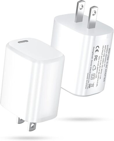 شاحن USB C فائق السرعة بقدرة 30 وات - لهاتف Google Pixel 8/8 Pro/7/7 Pro/6، وSamsung Galaxy S21/S22، وNote 20، وiPad Pro 12.9/11 بوصة، وMacBook Air (كابل 6 أقدام) in Kuwait