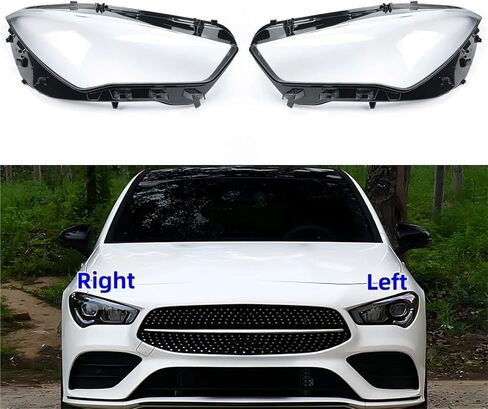 Compatible For Mercedes Benz CLA W118 2020 2021 2022 2023 Car Replace A Transparent PC Lights Shell Headlight Headlamp Lens Covers(1PCS Right Side) in Saudi Arabia