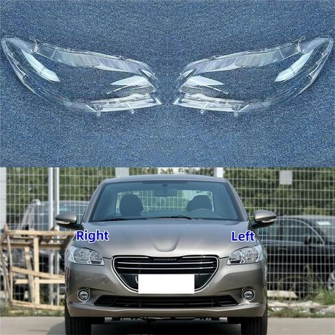 Compatible For Peugeot 301 2014 2015 2016 Headlamp Transparent Cover Headlights Shell Lampshade Lens Auto Replacement Parts(1PCS Left Side) in Saudi Arabia