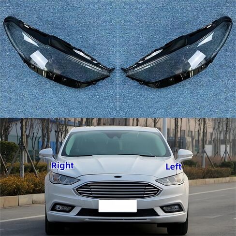Compatible For Ford Mondeo 2017 2018 2019 2020 Headlamp Housing Transparent Lampshades Lamp Shell Masks Headlights Cover Lens(1PCS Left Side) in Saudi Arabia
