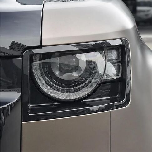 متوافق مع Land Rover Defender 2020 2021 2022 Accesorios Para El Coche استبدال قطعة شفافة من أضواء السيارة والمصابيح الأمامية غطاء للعدسات (1 قطعة الجانب الأيسر) in Saudi Arabia