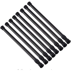 Tension Rods 28 to 48 Inches 8 Pack,Tension Curtain Rod,Spring Tension Rods,Adjustable Extension Spring Rods Closet Rod for Windows,Kitchen, Bathroom,Cupboard,Wardrobe（BLACK) in Saudi Arabia