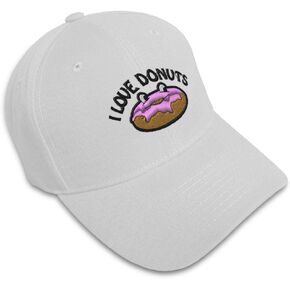 Baseball Cap I Love Donut Embroidery Food & Beverage Desserts Hats for Men Women in Saudi Arabia
