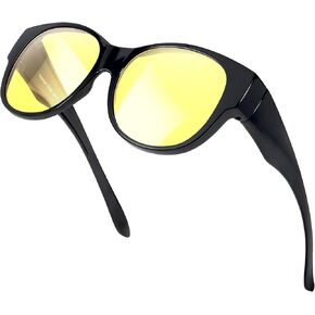 SIPHEW Night Vision Fit Over Glasses Sunglasses for Women, Polarized Night Glasses for Driving & Outdoors in Kuwait