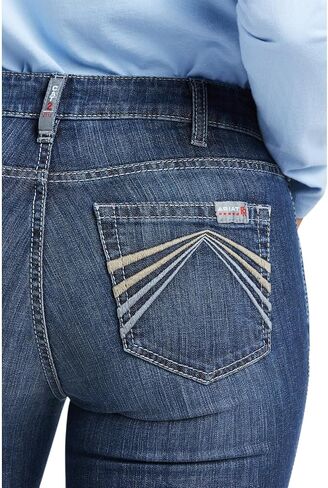 ARIAT Women's Fr Avelynn Medium Wash Duralight Stretch Slim Work Jeans - 10039658 32 LNG in Saudi Arabia