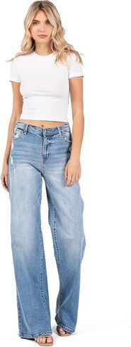 Celebrity Pink Women's Juniors High Rise Wide Leg Jeans in Kuwait