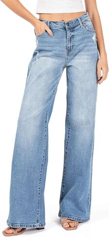 Celebrity Pink Women's Juniors High Rise Wide Leg Jeans in Kuwait
