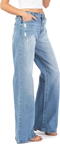 Celebrity Pink Women's Juniors High Rise Wide Leg Jeans in Kuwait
