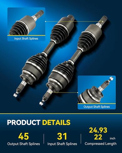 PHILTOP CV AXLE Front Left for Ford F-150 2009-2014, Ford Expedition 2007-2015, Lincoln Navigator 2007-2015, 66-2191 66-2192 Axle Shaft in Saudi Arabia