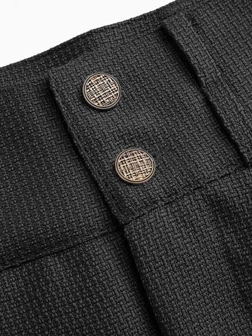 بنطلون CIDER ذو ساق واسعة وخصر مرتفع ومستقيم وحزام طويل، سروال كاجوال للعمل المكتبي in Kuwait