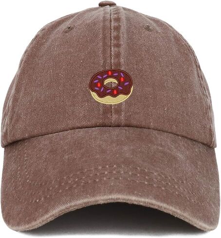 Trendy Apparel Shop Donut Embroidered Washed Cotton Adjustable Cap in Saudi Arabia