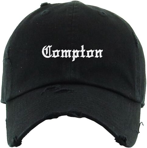 Compton Vintage Baseball Cap Embroidered Cotton Adjustable Distressed Dad Hat in Saudi Arabia