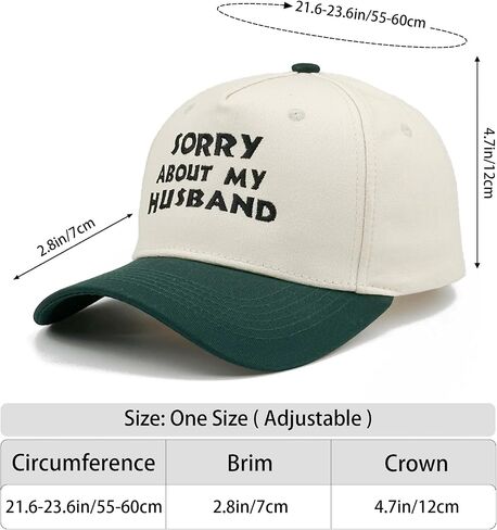 Embroidered Baseball Cap, Cotton Dad Hat, Fun & Heartfelt Stitching, Adjustable Casual Outdoor Hat for Men Women in Saudi Arabia