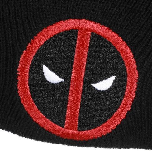 قبعة صغيرة ذات أساور قياسية مطرزة بشعار Bioworld Deadpool ومتماسكة من الأكريليك in Saudi Arabia