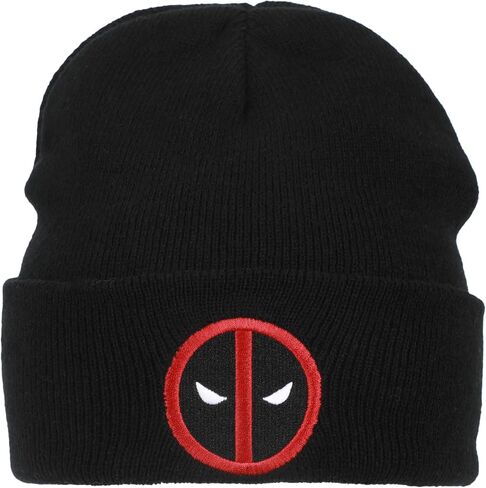 قبعة صغيرة ذات أساور قياسية مطرزة بشعار Bioworld Deadpool ومتماسكة من الأكريليك in Saudi Arabia
