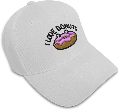 Baseball Cap I Love Donut Embroidery Food & Beverage Desserts Hats for Men Women in Saudi Arabia