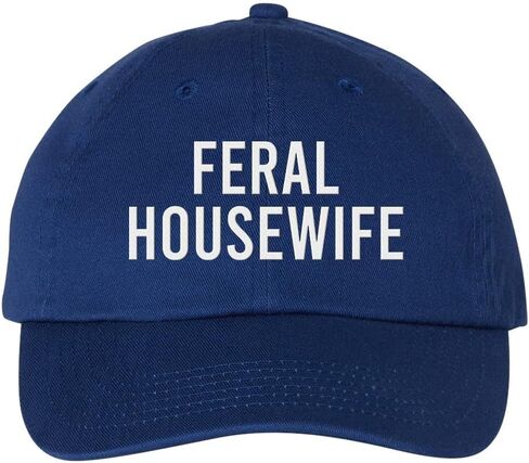قبعة بيسبول مطرزة من TeesAndTankYou Feral Housewife من القطن قابلة للتعديل in Kuwait