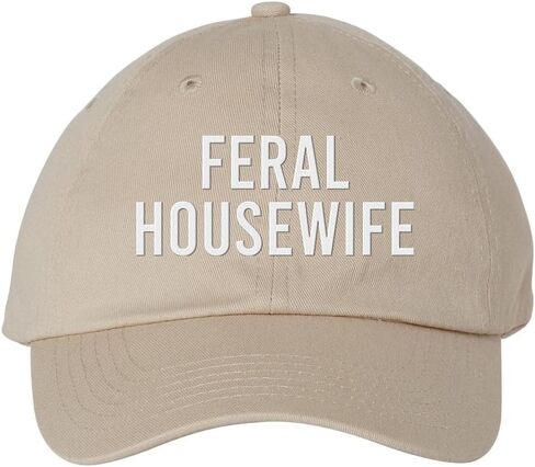 قبعة بيسبول مطرزة من TeesAndTankYou Feral Housewife من القطن قابلة للتعديل in Kuwait