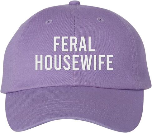 قبعة بيسبول مطرزة من TeesAndTankYou Feral Housewife من القطن قابلة للتعديل in Kuwait