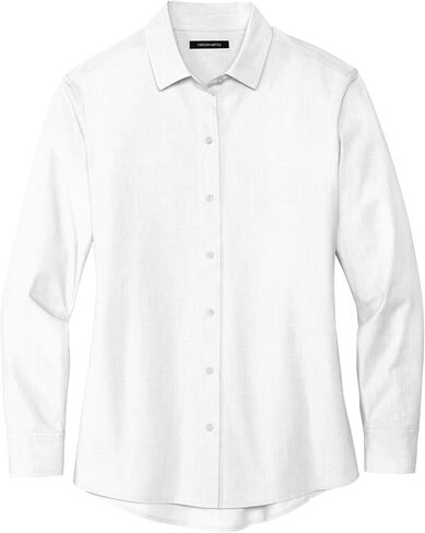 Women's Long Sleeve Stretch Woven Shirt | Lightweight Women's Button Up, Collared Business Casual Shirt in Saudi Arabia