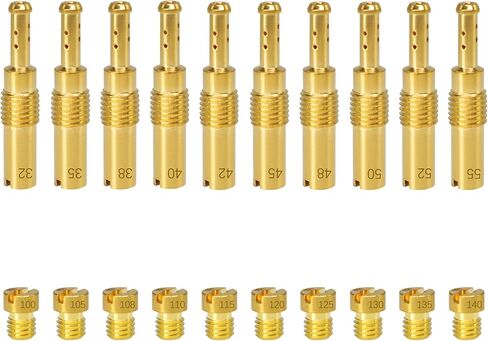 30PCS Carburetor Main Jet Kits, 20pcs Carburetor Main Jet # 100-178 & 10pcs Slow Pilot Jet # 32-55, Compatible with Most Scooters ATVs Karts with 125cc 150cc 200cc 250cc GY6 Engine Carb in Saudi Arabia