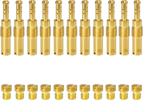 30PCS Carburetor Main Jet Kits, 20pcs Carburetor Main Jet # 100-178 & 10pcs Slow Pilot Jet # 32-55, Compatible with Most Scooters ATVs Karts with 125cc 150cc 200cc 250cc GY6 Engine Carb in Saudi Arabia