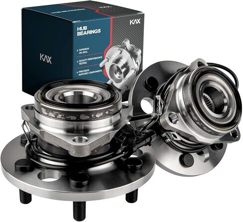 KAX 515024 Pair Front Wheel Bearing and Hub Assembly fit for 1995-1999 Chevy K1500,for 1995-1999 Chevy K1500 Suburban,for 1995-1999 Chevy Tahoe,for 1995-1999 K1500,6 Lug w/ABS in Saudi Arabia