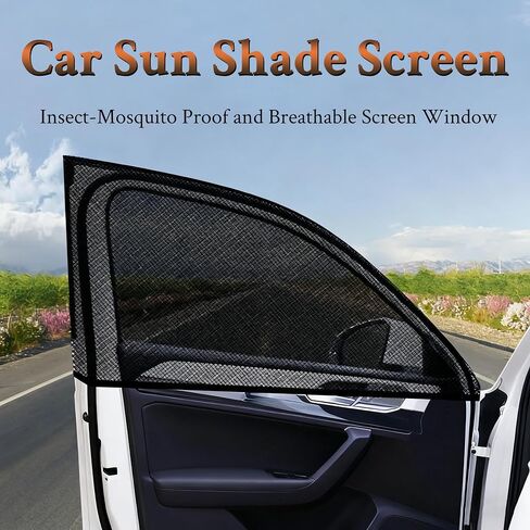 Car Screen Window Anti Mosquito and Insect Repellent car Curtains car mesh Cover Side Window Mosquito net Sunshade Universal Type in Saudi Arabia