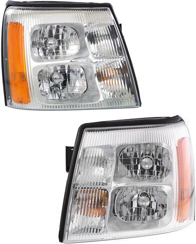 Garage-Pro Headlights Assembly, Driver Passenger Side For Cadillac Escalade 2002 Halogen With Bulbs, Fits Base, Replaces# 15181851, 15181850 in Saudi Arabia