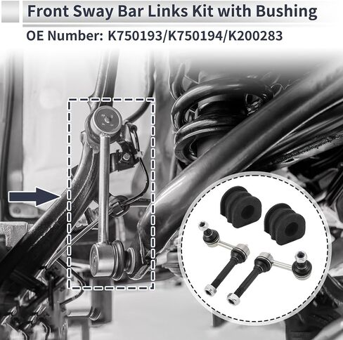 Front Stabilizer Bar Links with 2 Pcs Bushing for INFINITI Q50 2014-2019 Sway Bar Link Kits Suspension Bar End Links No.K750193/K750194/K200283 1 Set in Saudi Arabia