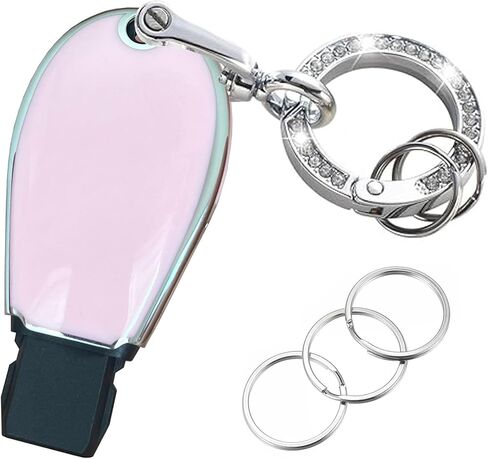 Key Protective Shell for Dodge Key Fob Cover with Keychain Fit for Dodge RAM 1500 2500 3500 Grand Caravan Journey Durango Jeep Grand Cherokee Smart Key Accessories (Pink-Gold, 4-Button) in Saudi Arabia