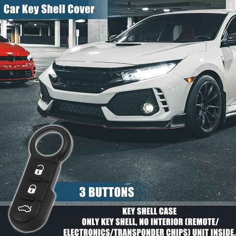 X AUTOHAUX 3 Button Car Remote Fob Case Insert Rubber Pad Keypad Replacement for Fiat 500 500X 500L 2007-2020 in Saudi Arabia
