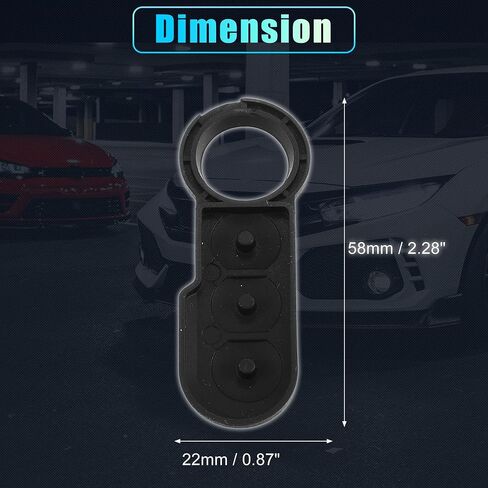X AUTOHAUX 3 Button Car Remote Fob Case Insert Rubber Pad Keypad Replacement for Fiat 500 500X 500L 2007-2020 in Saudi Arabia