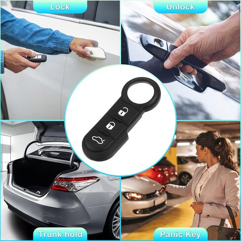 X AUTOHAUX 3 Button Car Remote Fob Case Insert Rubber Pad Keypad Replacement for Fiat 500 500X 500L 2007-2020 in Saudi Arabia