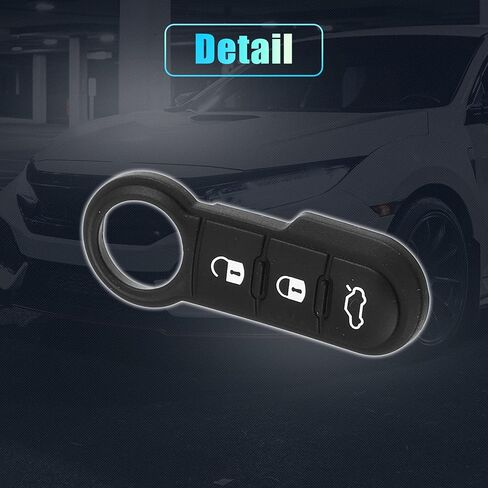 X AUTOHAUX 3 Button Car Remote Fob Case Insert Rubber Pad Keypad Replacement for Fiat 500 500X 500L 2007-2020 in Saudi Arabia