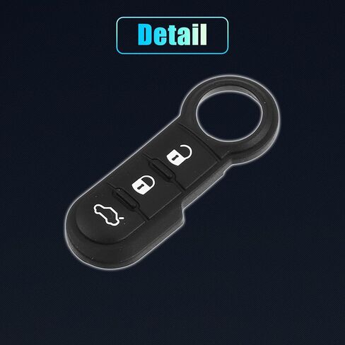 X AUTOHAUX 3 Button Car Remote Fob Case Insert Rubber Pad Keypad Replacement for Fiat 500 500X 500L 2007-2020 in Saudi Arabia