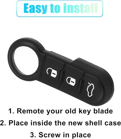 X AUTOHAUX 3 Button Car Remote Fob Case Insert Rubber Pad Keypad Replacement for Fiat 500 500X 500L 2007-2020 in Saudi Arabia