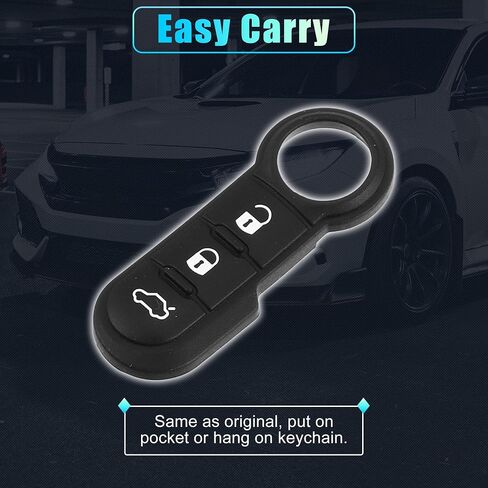 X AUTOHAUX 3 Button Car Remote Fob Case Insert Rubber Pad Keypad Replacement for Fiat 500 500X 500L 2007-2020 in Saudi Arabia