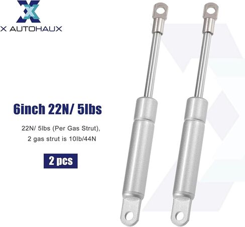 X AUTOHAUX 2 Pcs 6 Inch 10Ib/45N Silver Tone Lift Supports Struts Shocks Gas Spring Universal for RV Car Truck Boat Window Cabinet Door Cover Lids in Kuwait