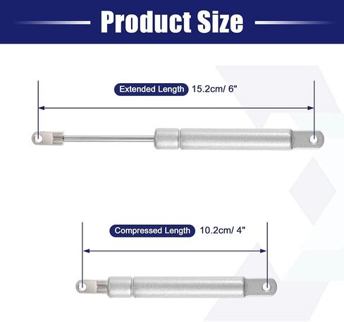 X AUTOHAUX 2 Pcs 6 Inch 10Ib/45N Silver Tone Lift Supports Struts Shocks Gas Spring Universal for RV Car Truck Boat Window Cabinet Door Cover Lids in Kuwait