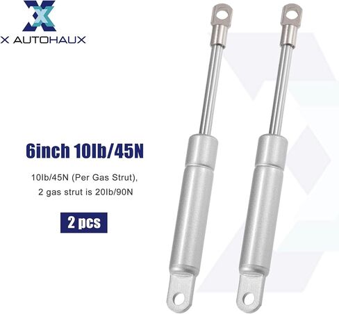 X AUTOHAUX 2 Pcs 6 Inch 10Ib/45N Silver Tone Lift Supports Struts Shocks Gas Spring Universal for RV Car Truck Boat Window Cabinet Door Cover Lids in Saudi Arabia