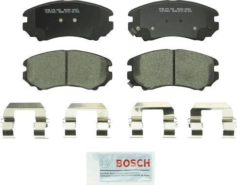 BOSCH BC924 QuietCast Premium Ceramic Disc Brake Pad Set - Compatible with Select Hyundai Azera, Elantra, Sonata, Tiburon, Tucson; Kia Amanti, Magentis, Optima, Soul, Sportage; FRONT in Saudi Arabia