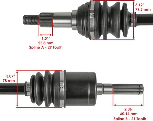 Caltric 705402008 Front Left CV Axle Compatible with Can-Am Maverick Trail 800 2018-2021 / Maverick Trail 1000 EFI 2018-2023 / Maverick Trail 1000 800 800R in Saudi Arabia