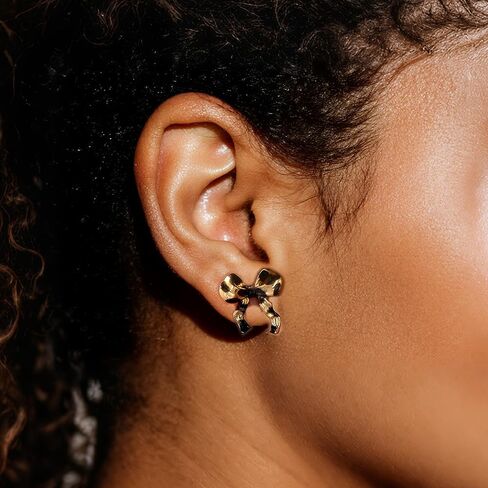 Leopard Print Earrings for Women Boho Leopard Print Ribbon Bow Earrings Cheetah Bowknot Stud Earring Animal Print Statement Earring Fashion Costume Jewelry Holiday Gift in Saudi Arabia