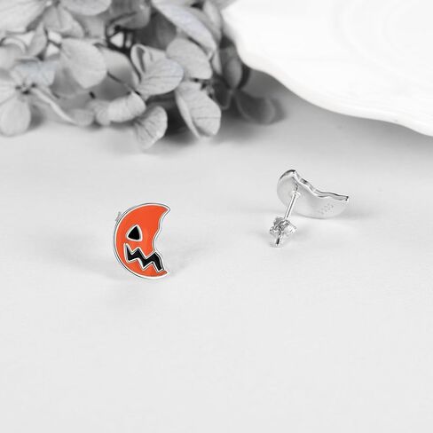 Ghost/Pumpkin/Skull Earrings Sterling Silver Halloween Earrings Ghost Jewelry Halloween Gifts for Women Girls in Saudi Arabia